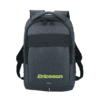 Promotional product carousel: Image 6 - Black backpack with company branding printed on the pocket. Click to view more branded promotional products.