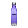 Quencher 700ml Plastic Water Bottle in Purple with company branding. Click here for more custom branded water bottle options.